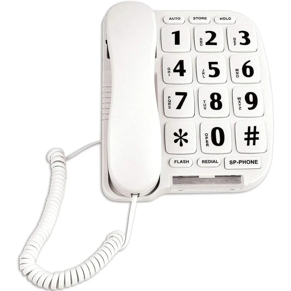 JeKaVis Senior Phone JF11W Big‎ Button Corded Amplified Speakerphone